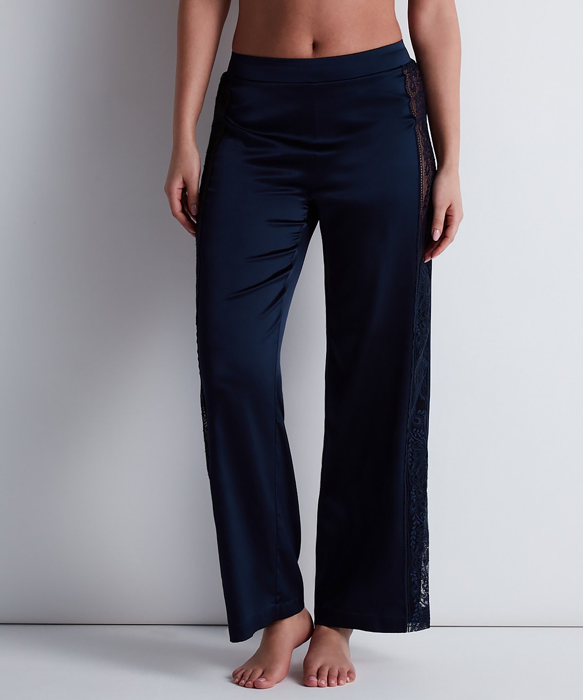 aubade-midnight-whisper-pantalon-soie-evening-blue image 2
