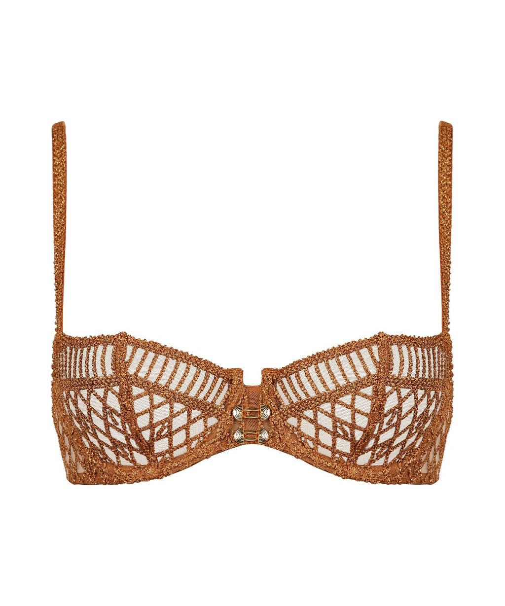 aubade-stardust-dream-soutien-gorge-demi-corbeille-amber-gold image 1