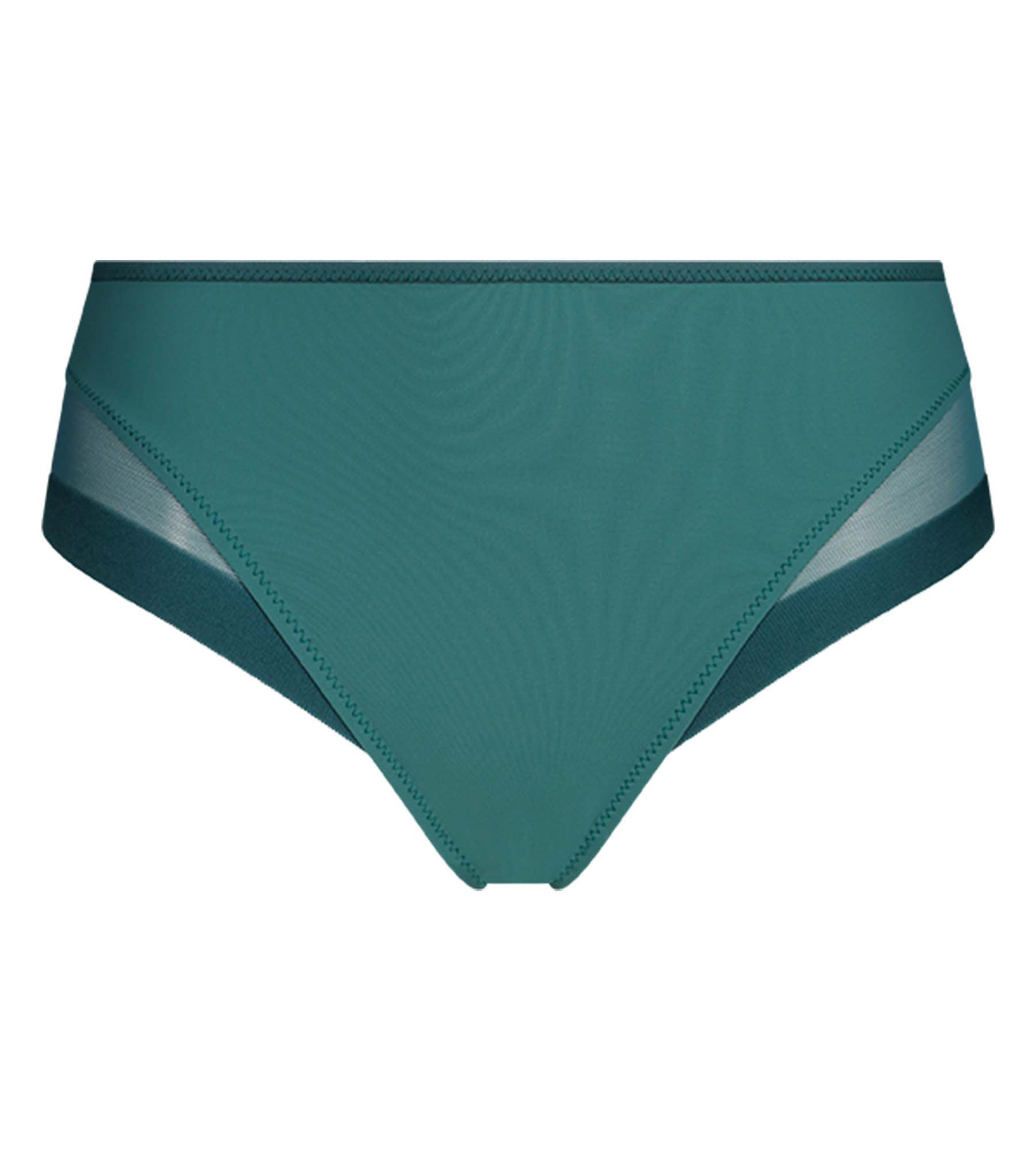 dim-generous-culotte-femme-microfibre-et-tulle-vert-meraude image 5