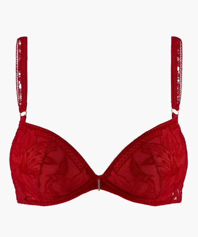 aubade-c-ur-corps-soutien-gorge-push-up-rouge-rebelle image 1