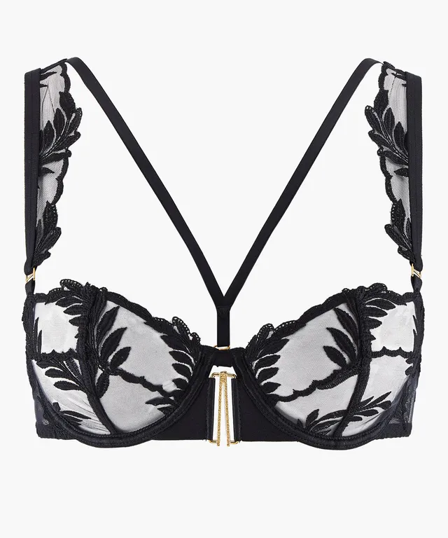 aubade-queen-of-shadow-soutien-gorge-demi-bonnet-noir-absolu image 1