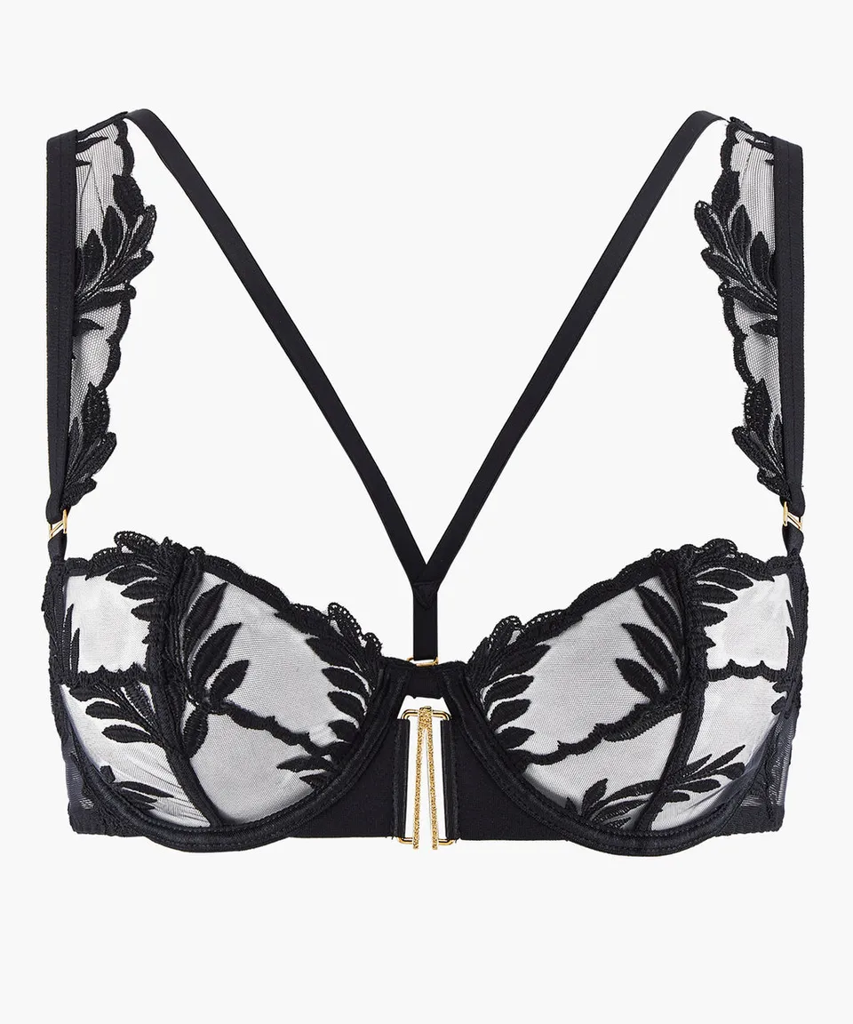 aubade-queen-of-shadow-soutien-gorge-demi-bonnet-noir-absolu-jusqu-au-e image 1