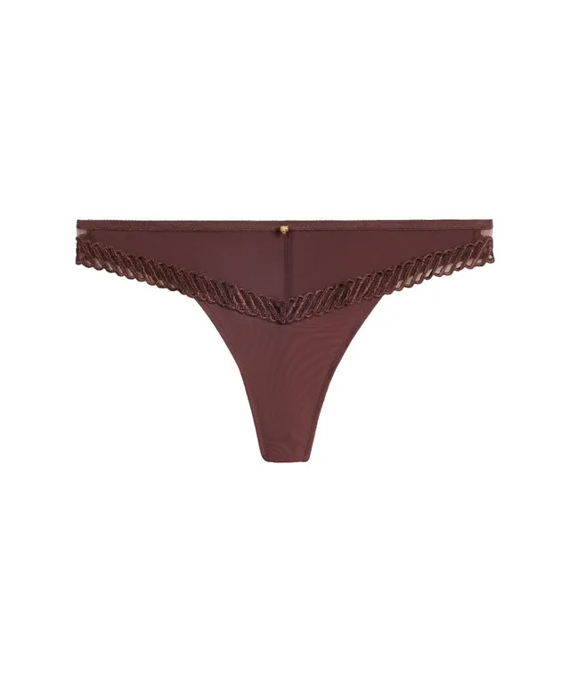 aubade-sheer-emotion-tanga-sepia image 1