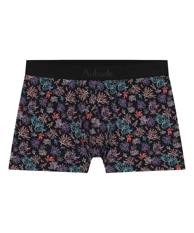 aubade-homme-boxer-reef-boxer-homme-imprim-corail-en-coton-bio-stretch image 1