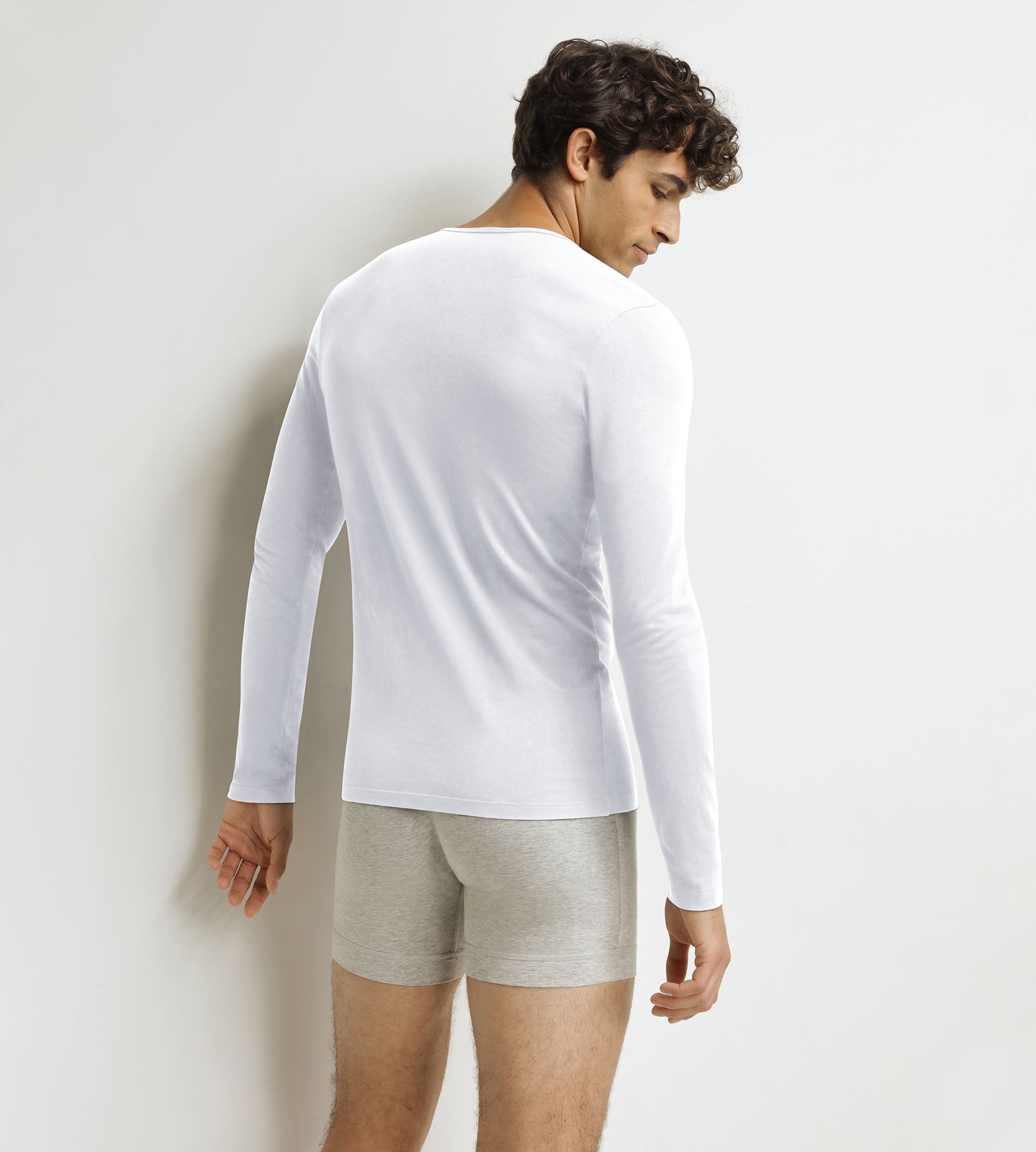 dim-thermal-t-shirt-homme-manches-longues-blanc image 2