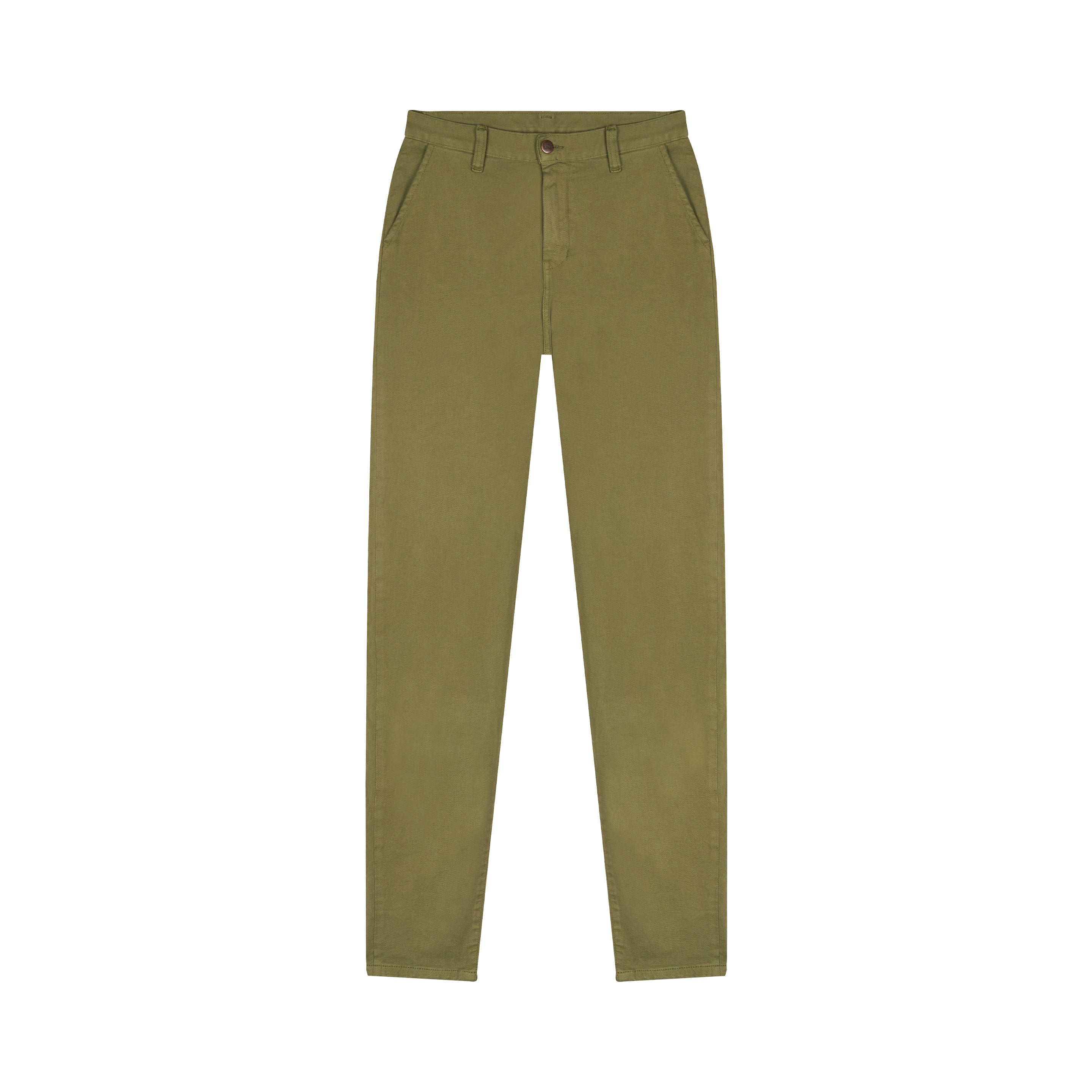 atelier-tuffery-l-onie-chino-femme-ajust-taille-haute-vert-kaki image 1