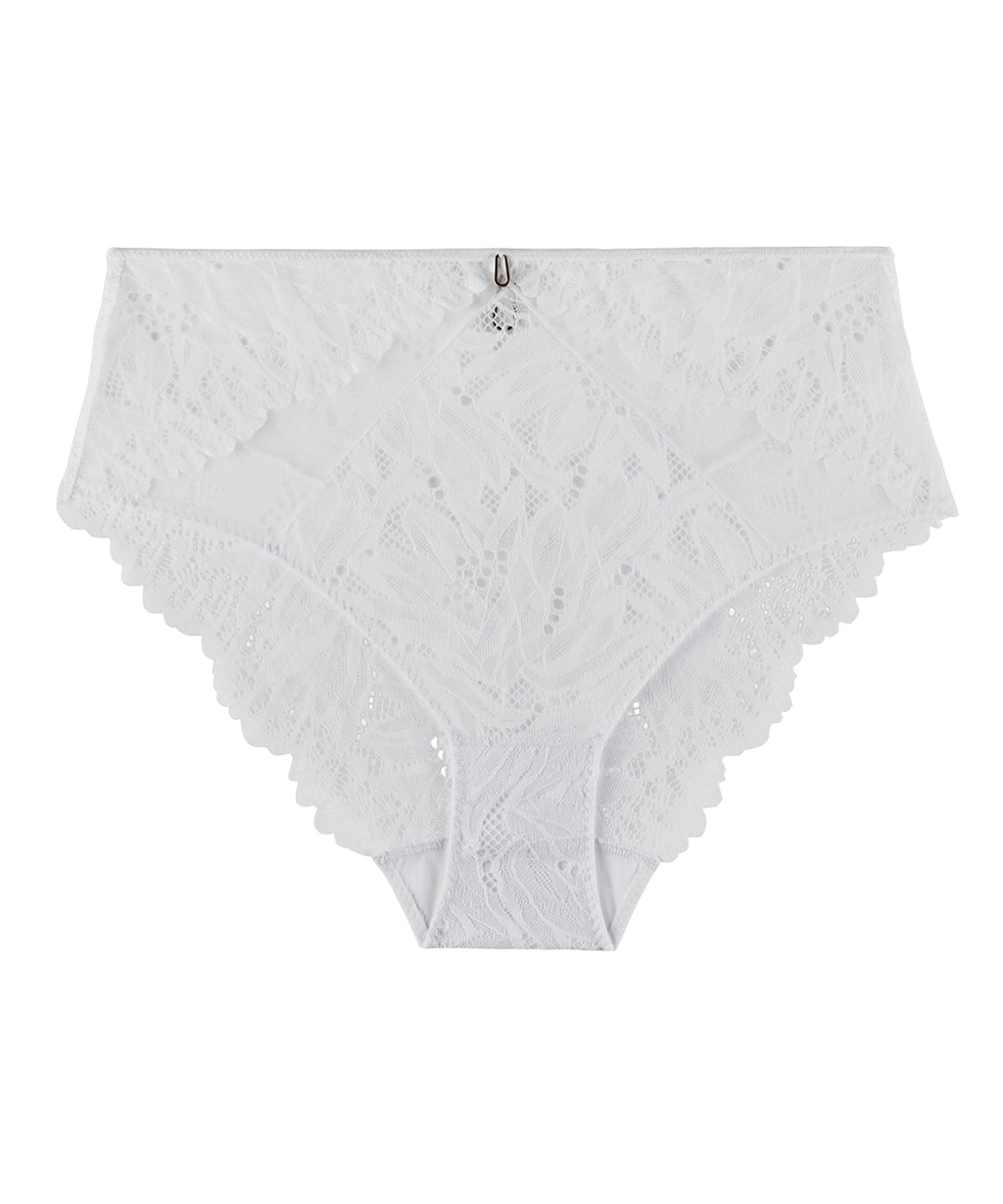 aubade-flowermania-culotte-taille-haute-blanche image 1