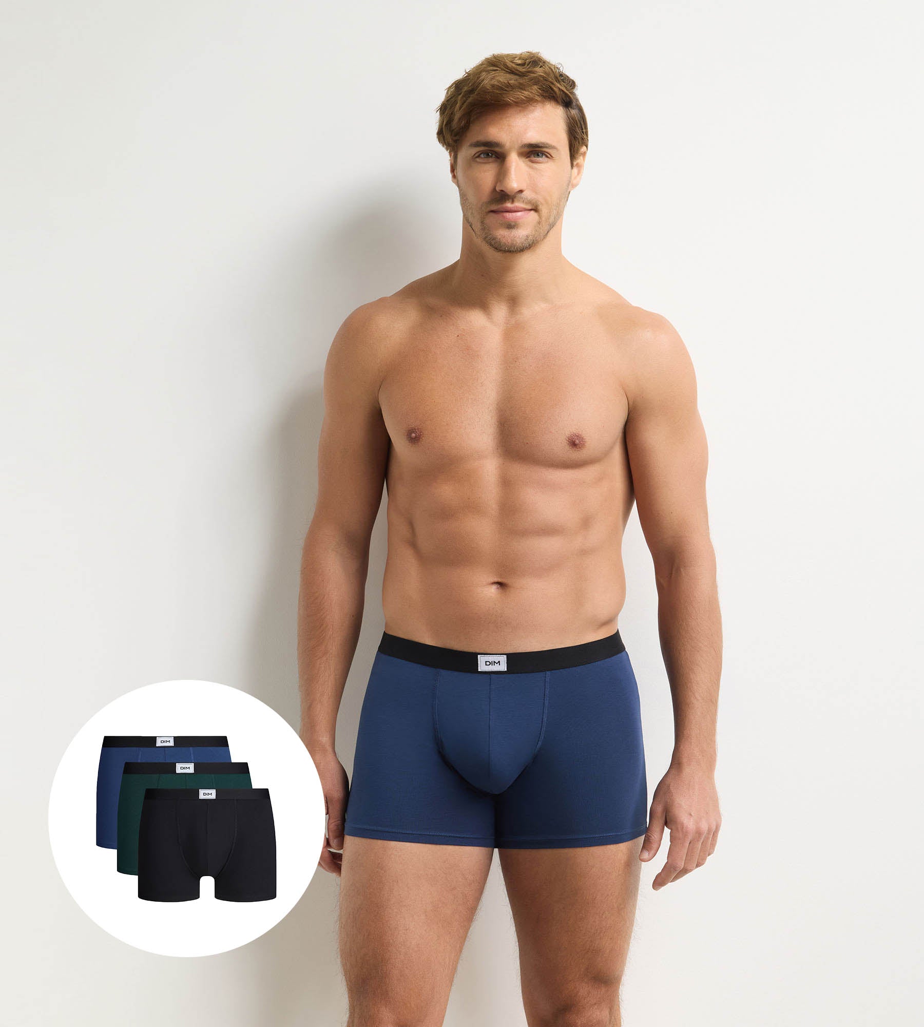 dim-ultra-resist-lot-de-3-boxers-homme-bleu-nuit image 1