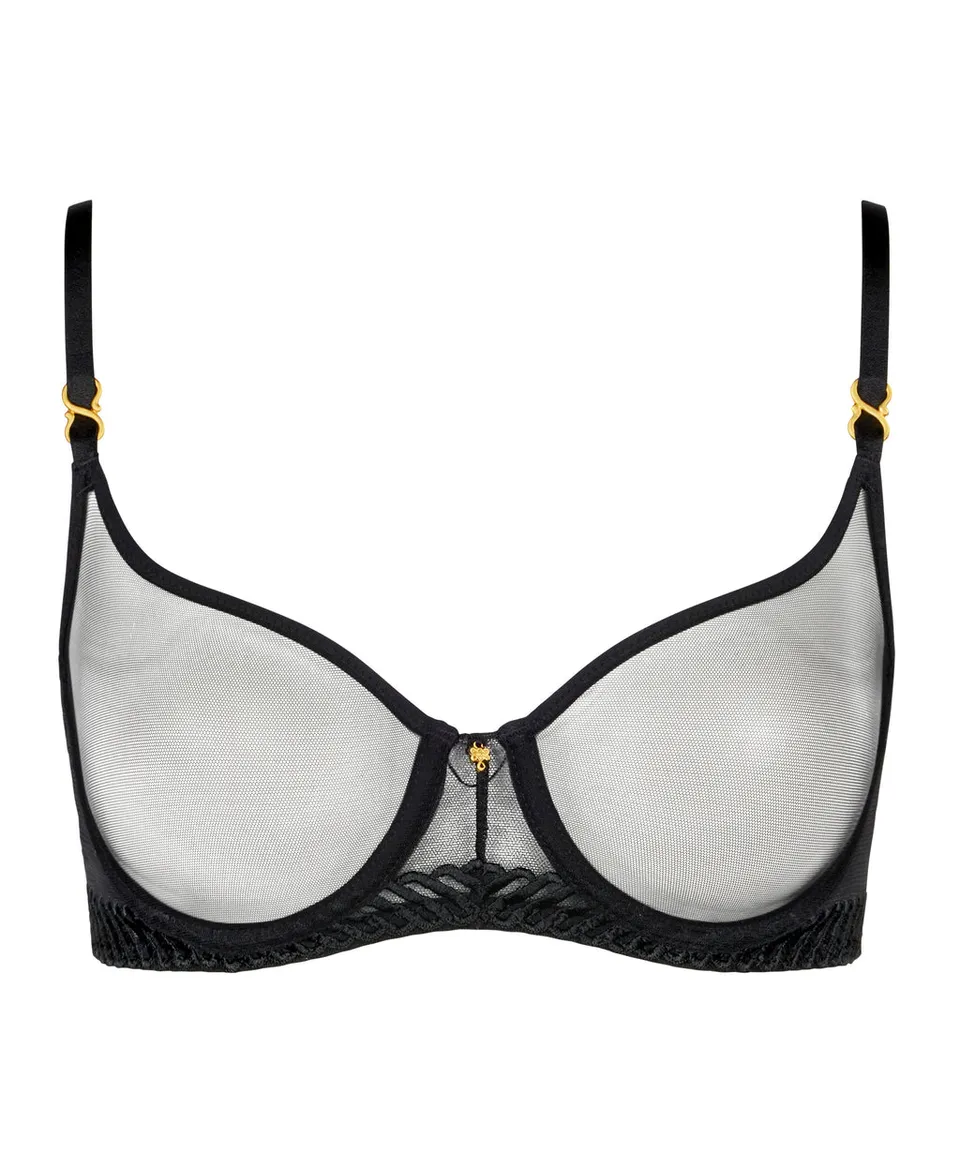 aubade-sheer-emotion-soutien-gorge-demi-bonnet-noir image 1