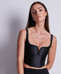 aubade-iconic-allure-bustier-satin-noir image 3