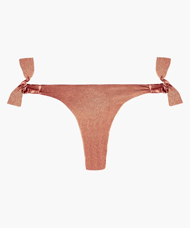 aubade-sunlight-glow-bas-de-maillot-tanga-cuivre image 1
