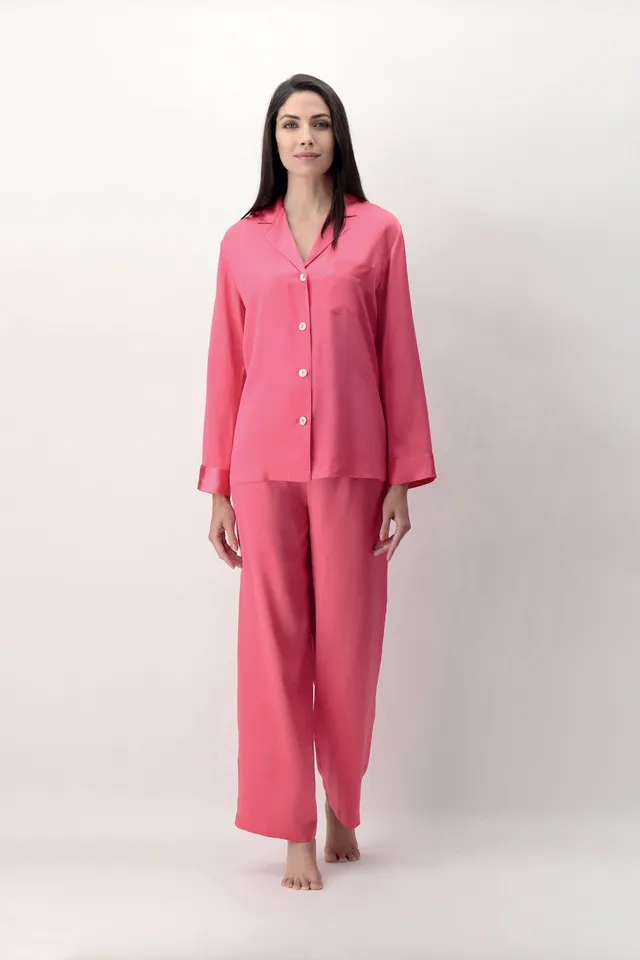 cadolle-pyjama-soie-fuchsia-eloise image 1