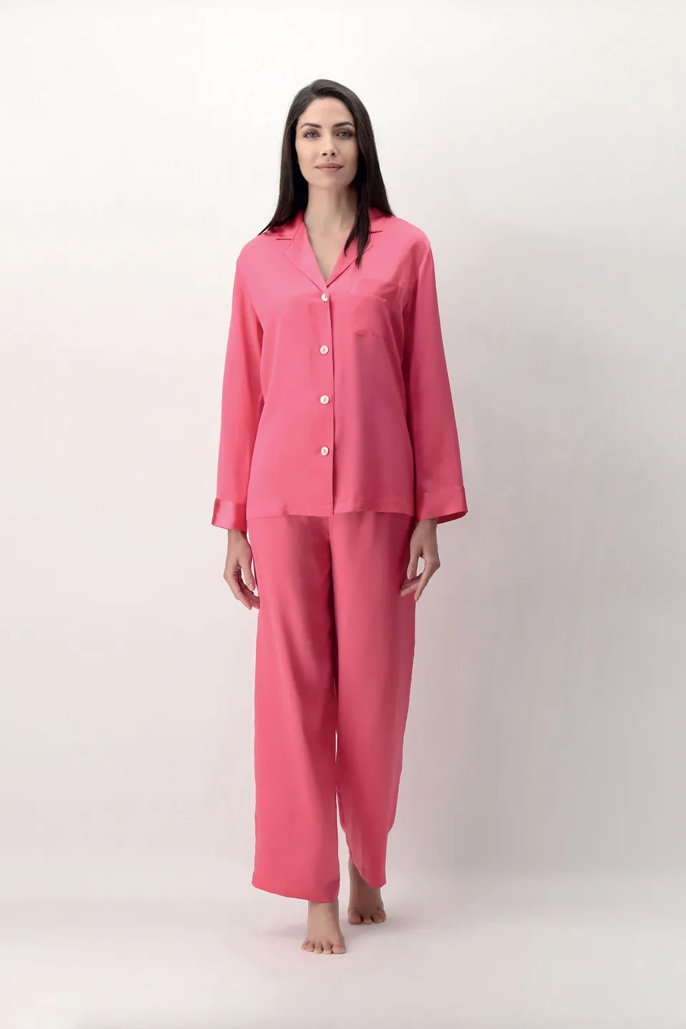 cadolle-pyjama-soie-fuchsia-eloise image 1