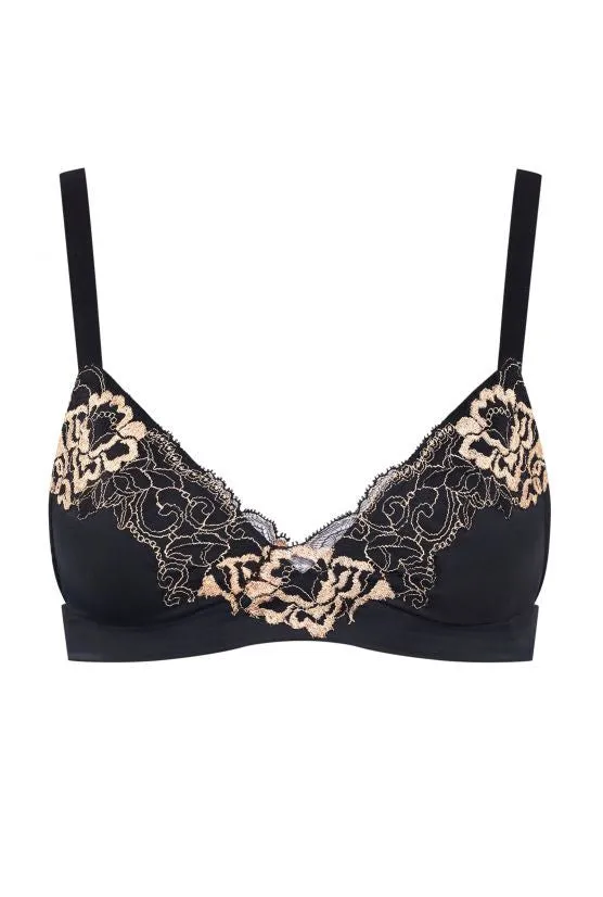 cadolle-gigi-soutien-gorge-sans-armature-satin-noir image 1