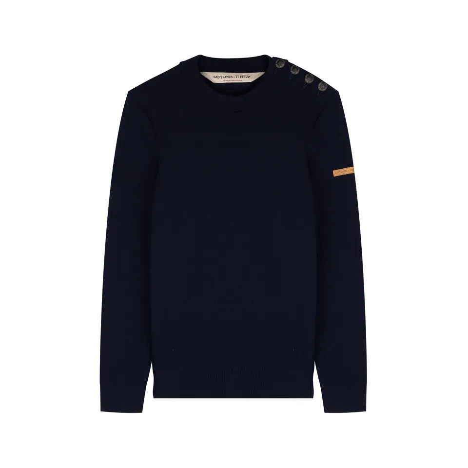 atelier-tuffery-x-saint-james-pull-homme-patrimoine-laine-marine image 1