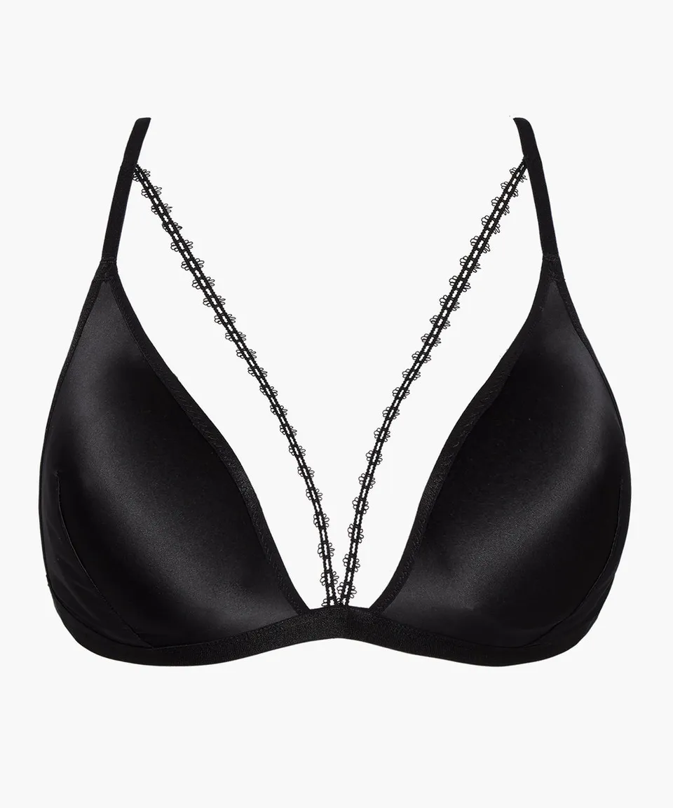 aubade-bo-te-d-sir-triangle-bh-schwarz-satin-guipure-et-effet-bondage image 1