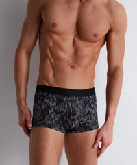 aubade-homme-boxer-trunks-scratches-gris-noir image 3