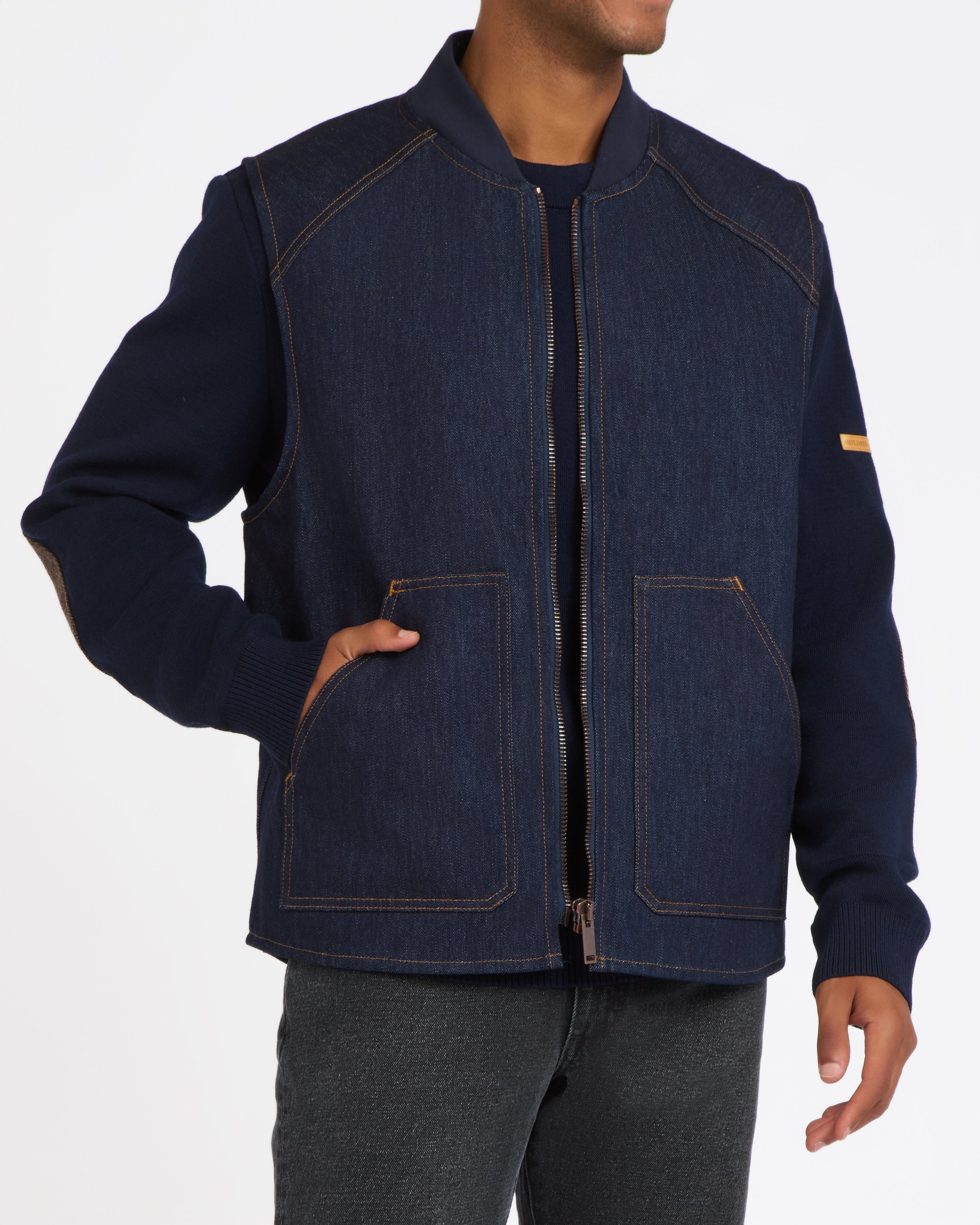 atelier-tuffery-gilet-sans-manches-homme-jean-brut-doubl-laine image 2