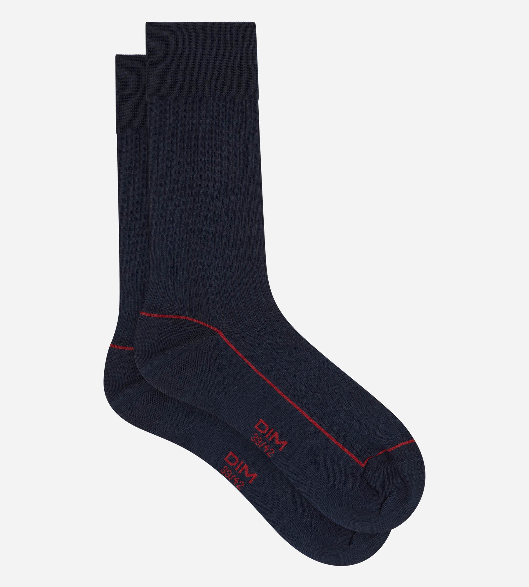 dim-la-mode-c-tel-e-chaussettes-homme-coton-bleu-marine image 2