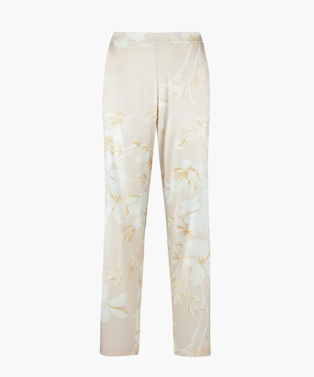 aubade-silk-by-night-hose-amberlight-pantalon-pyjama-soie-fleuri image 1