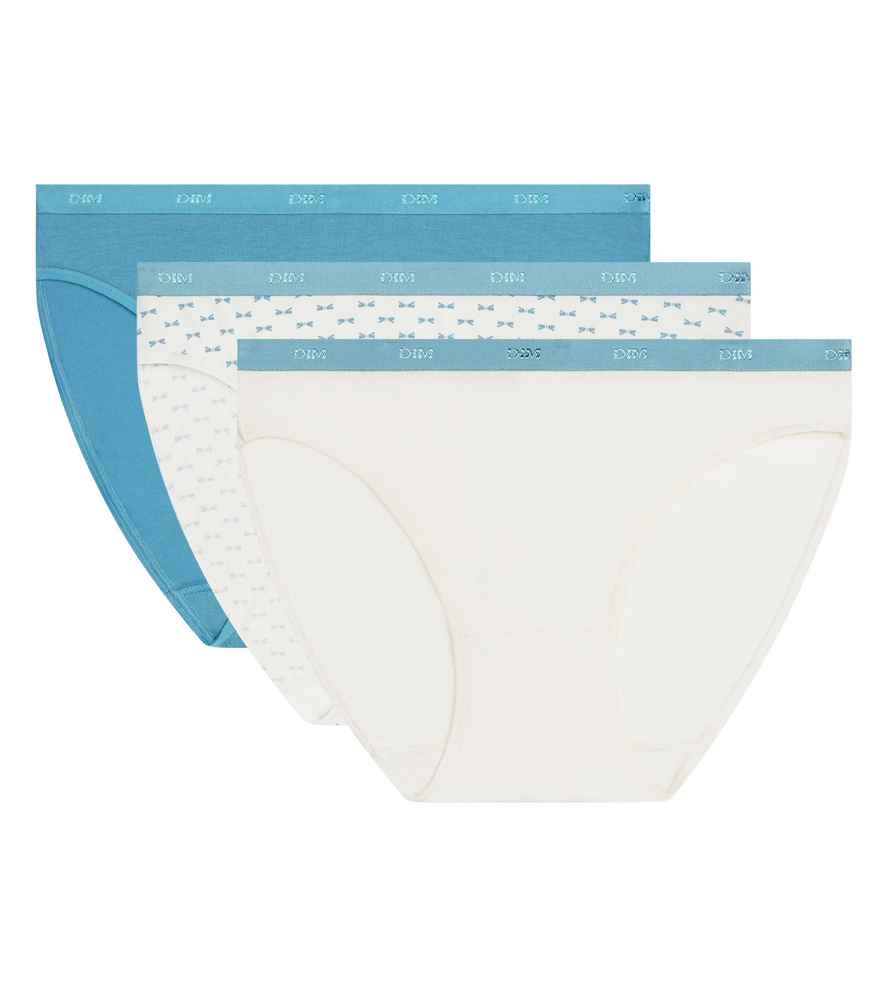 dim-les-pockets-lot-de-3-slips-coton-stretch-n-ud-nacre image 5