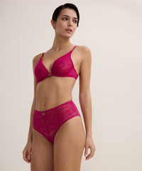 aubade-ivresse-baroque-slip-taille-haute-pink-muse image 2