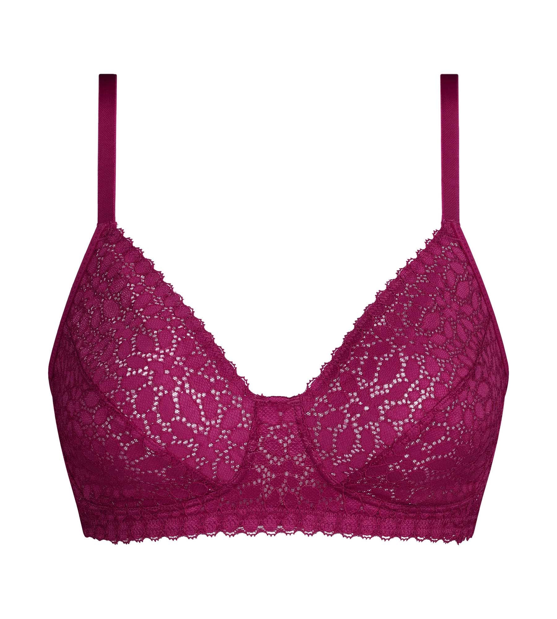 dim-daily-dentelle-soutien-gorge-triangle-sans-armatures-fruits-rouges image 5