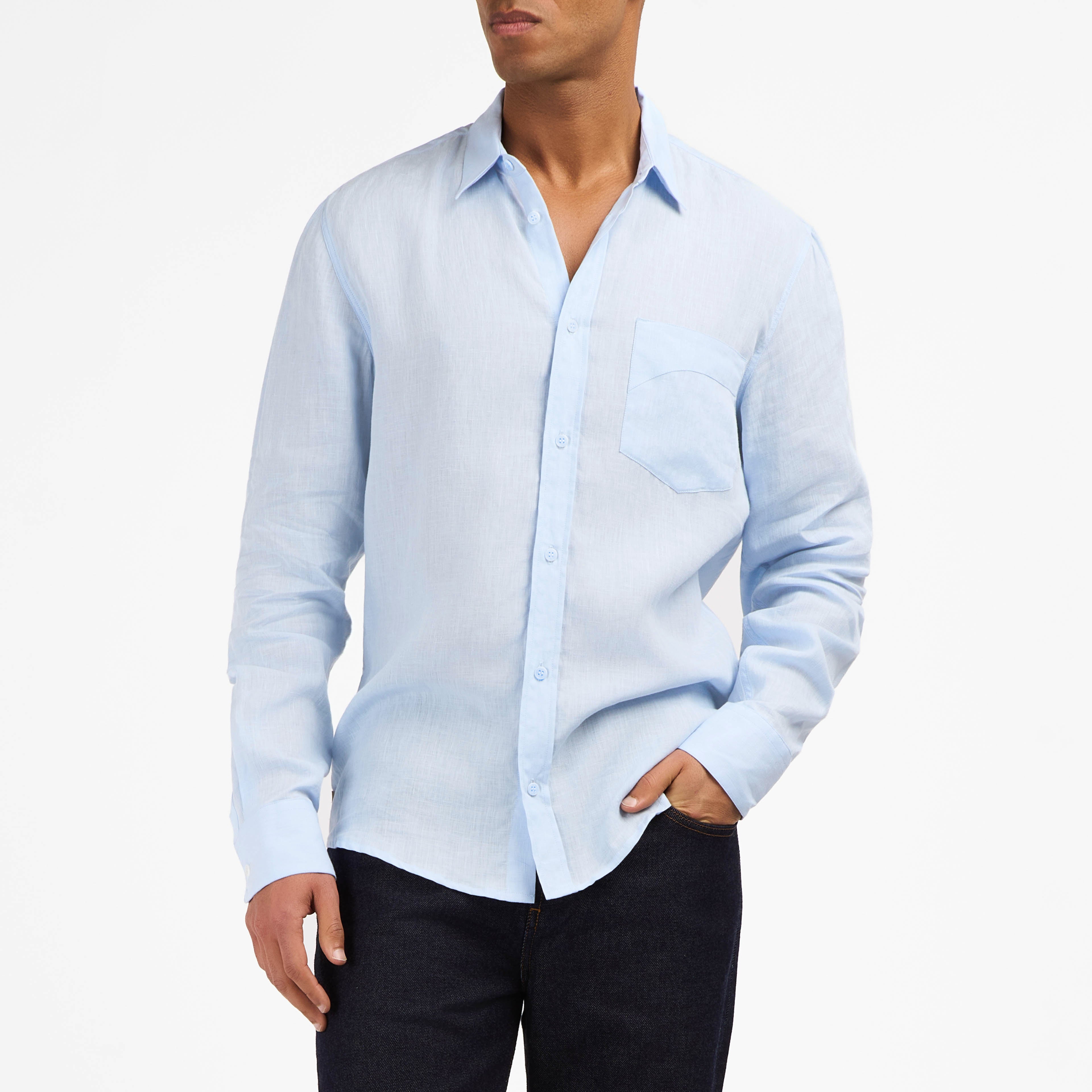 atelier-tuffery-chemise-aubrac-homme-droite-en-lin-fran-ais-bleu-clair image 4