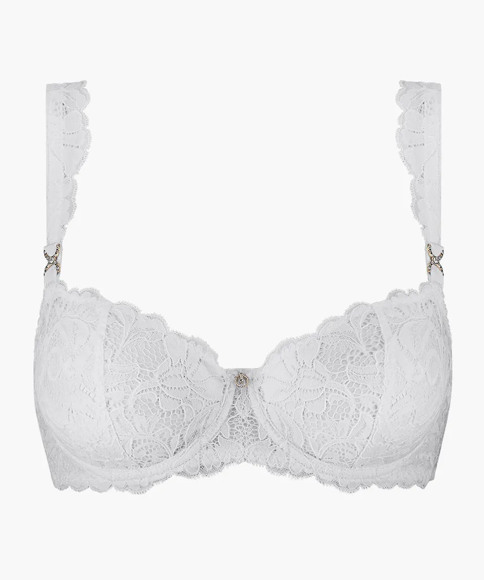 aubade-mon-bijou-soutien-gorge-demi-buste-armatures-blanc image 1