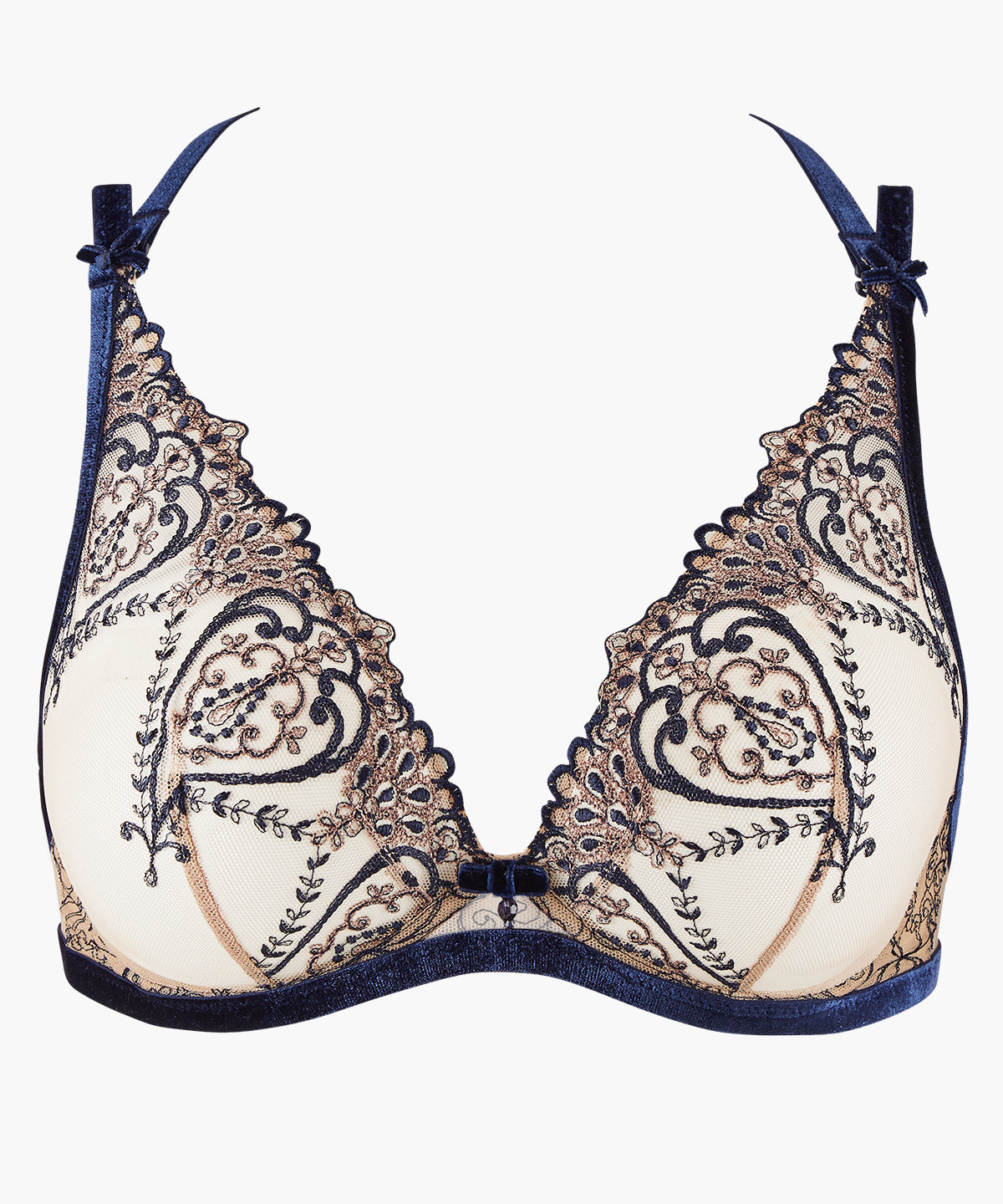 aubade-coeurs-enlac-s-soutien-gorge-triangle-avec-armatures-nightfall image 1