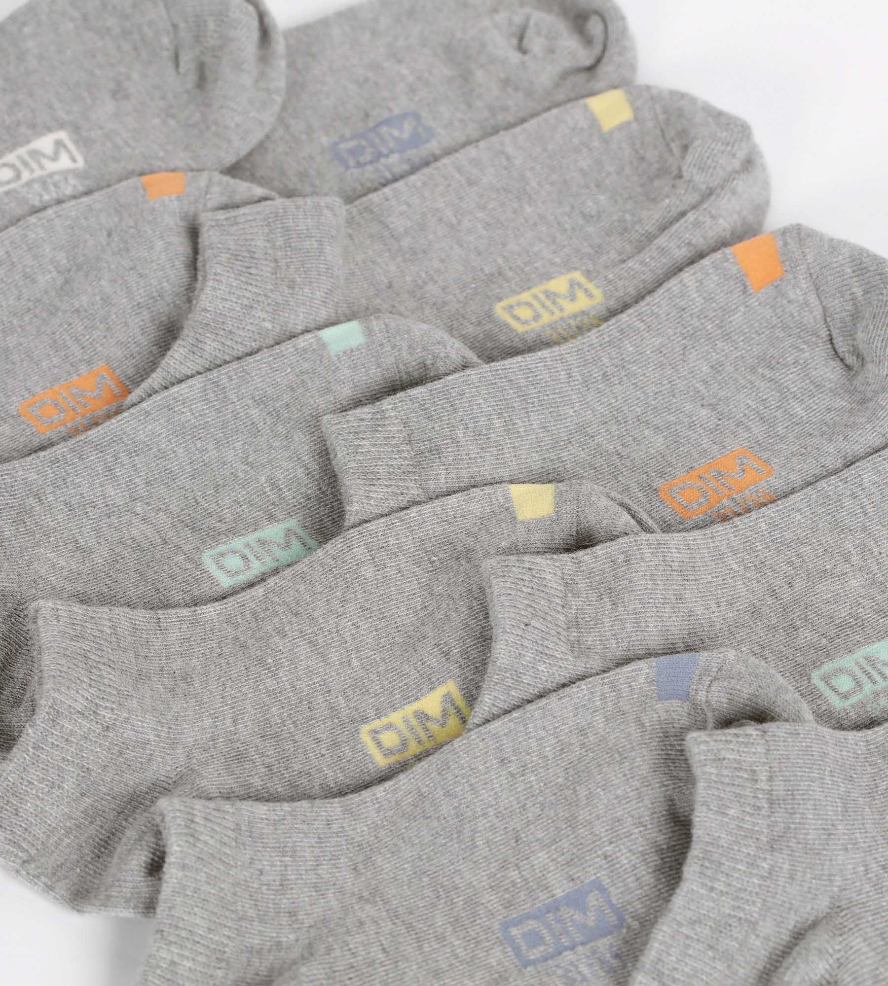 ecodim-lot-de-5-paires-de-socquettes-unisexes-coton-gris image 3