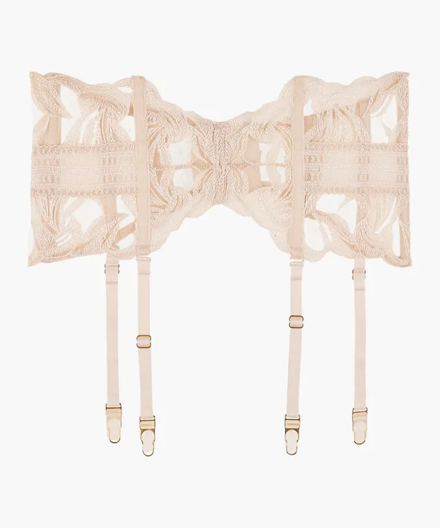 aubade-into-the-groove-porte-jarretelles-sandstone-ceinture-en-dentelle-et-tulle image 1