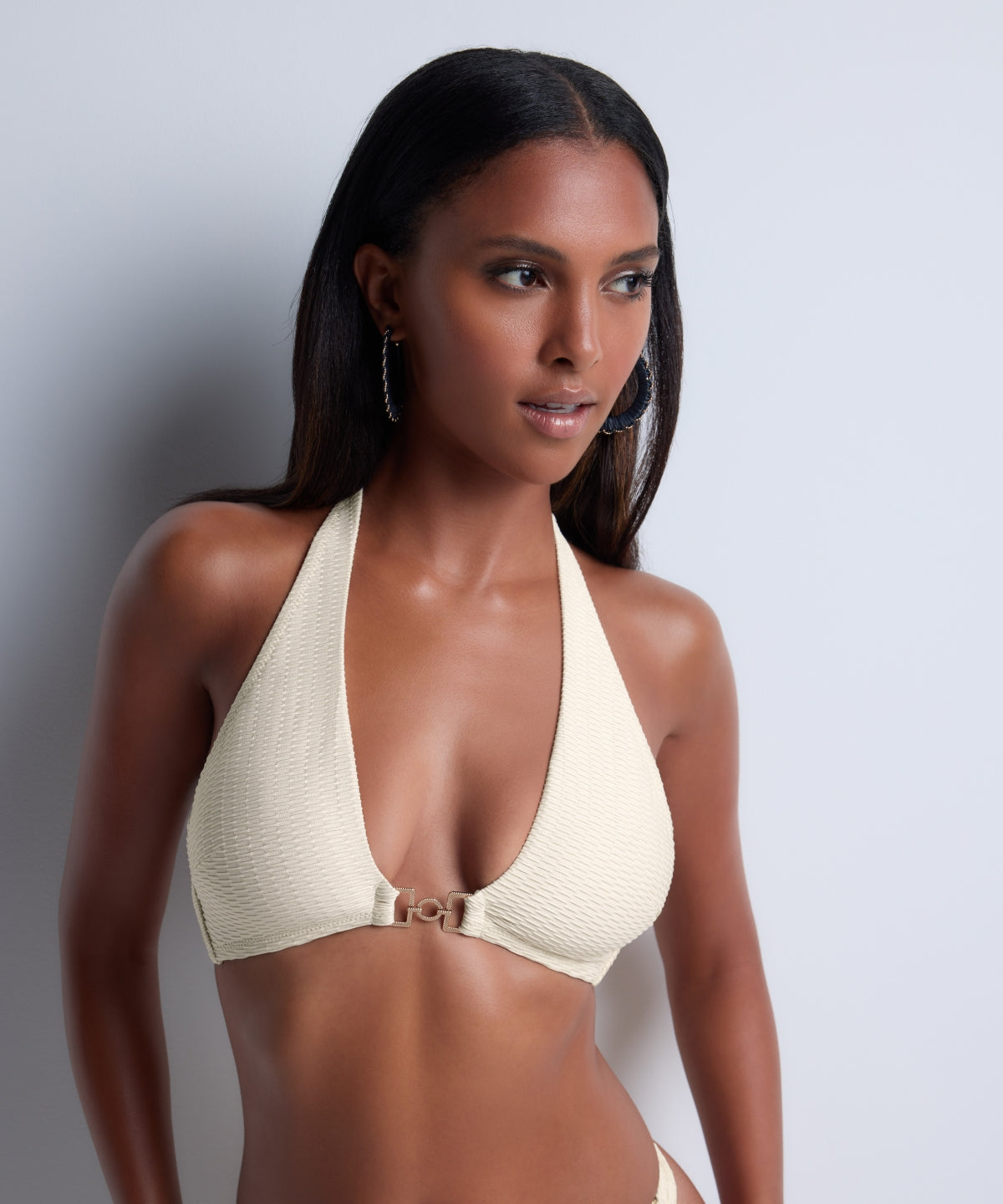 aubade-shimmering-waters-haut-de-maillot-triangle-golden-white image 3