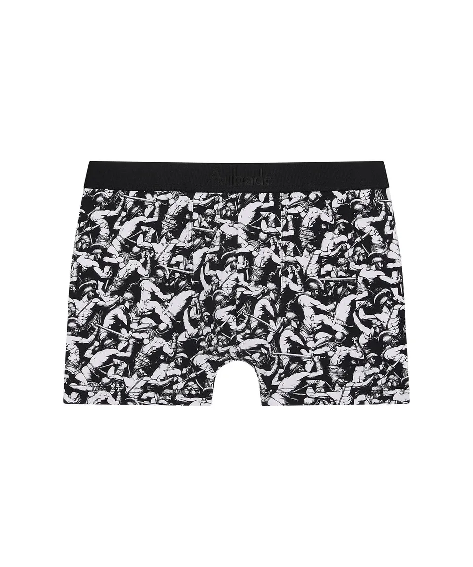 aubade-homme-gladiator-boxer-noir-blanc image 1
