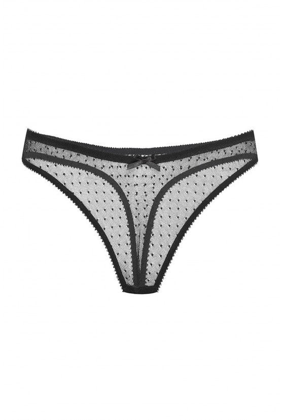 cadolle-string-cathy-plumetis-noir image 1