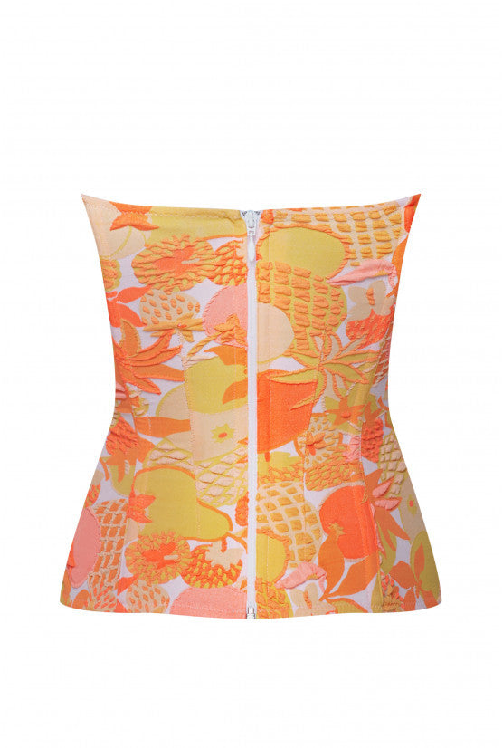 cadolle-square-corset-tropical-organza-zip-sculptant image 3
