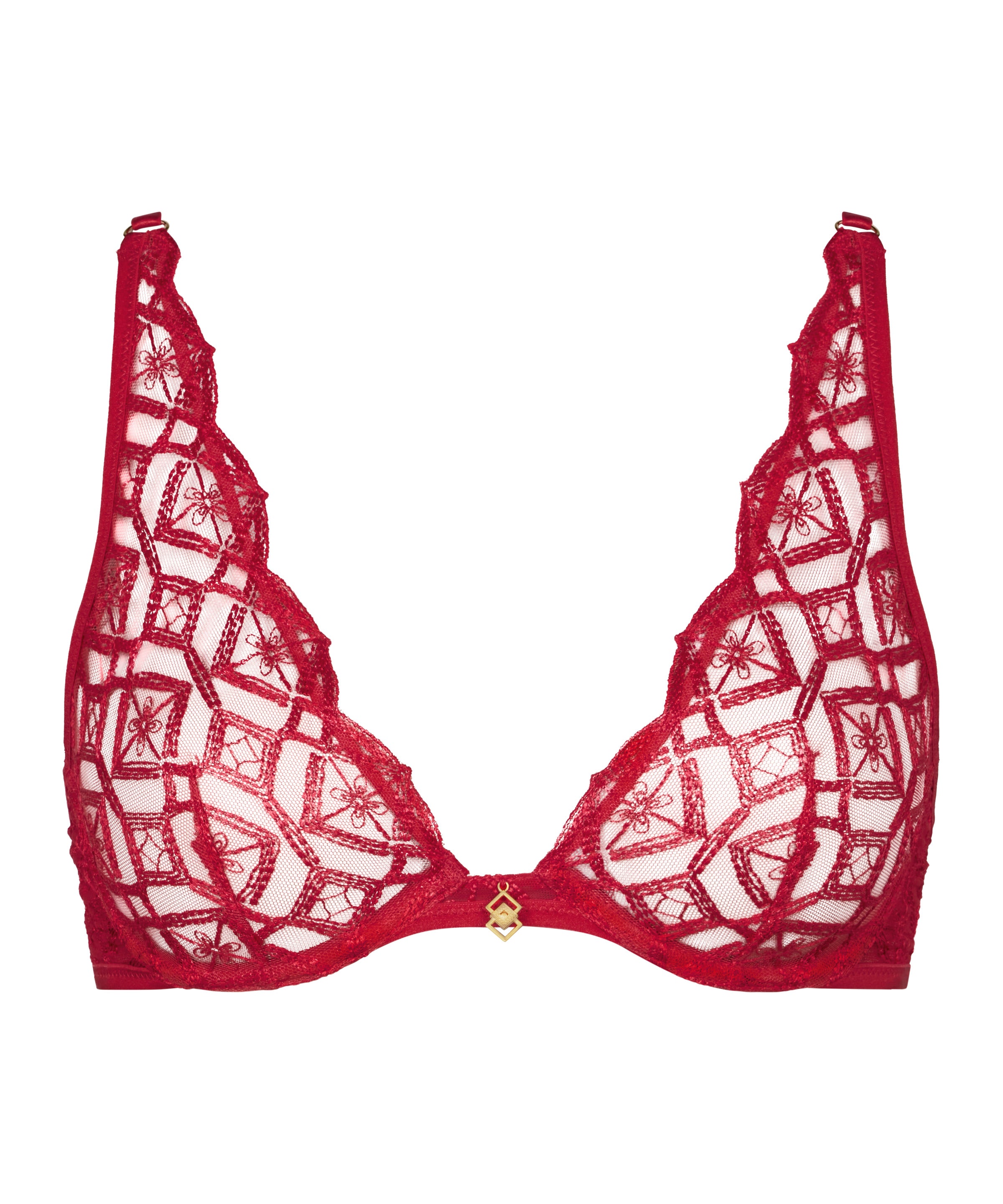 aubade-sense-of-illusion-soutien-gorge-triangle-ultra-plunge-armatures-red-berry image 1