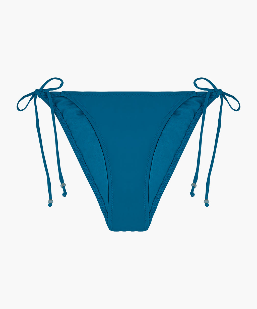 aubade-secret-laguna-h-ftslip-teal-culotte-de-bain-taille-basse-nouer-perles-dor image 1