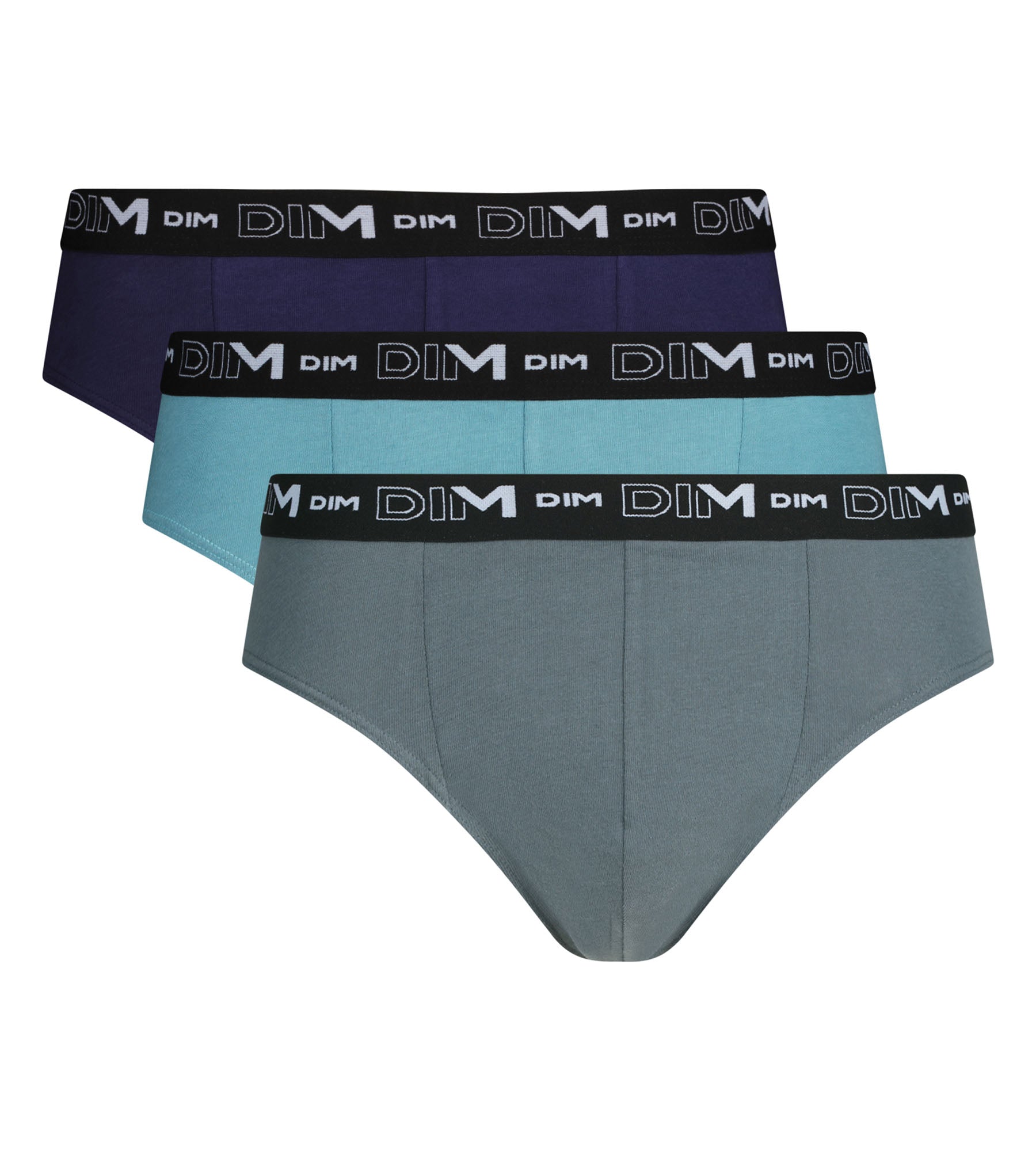 dim-coton-stretch-d6595t3-glace-lot-de-3-slips-homme-violet-intense image 3