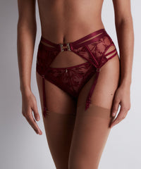aubade-magnetic-spell-strumpfhalter-crimson-red-porte-jarretelles-brod-avec-cha- image 6