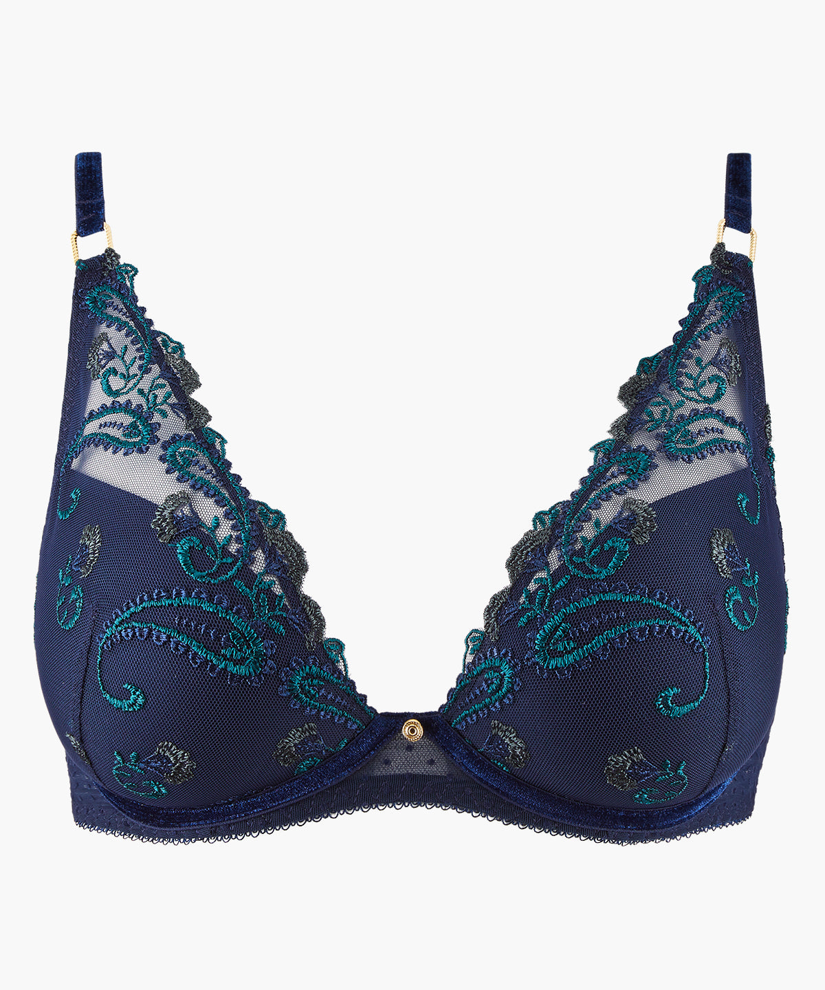 aubade-velvet-memories-soutien-gorge-plunge-foulard-twilight image 1