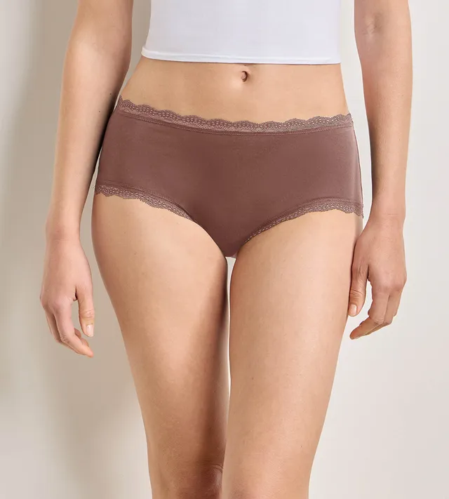 dim-daily-coton-dentelle-shorty-lot-de-2-cendre image 1