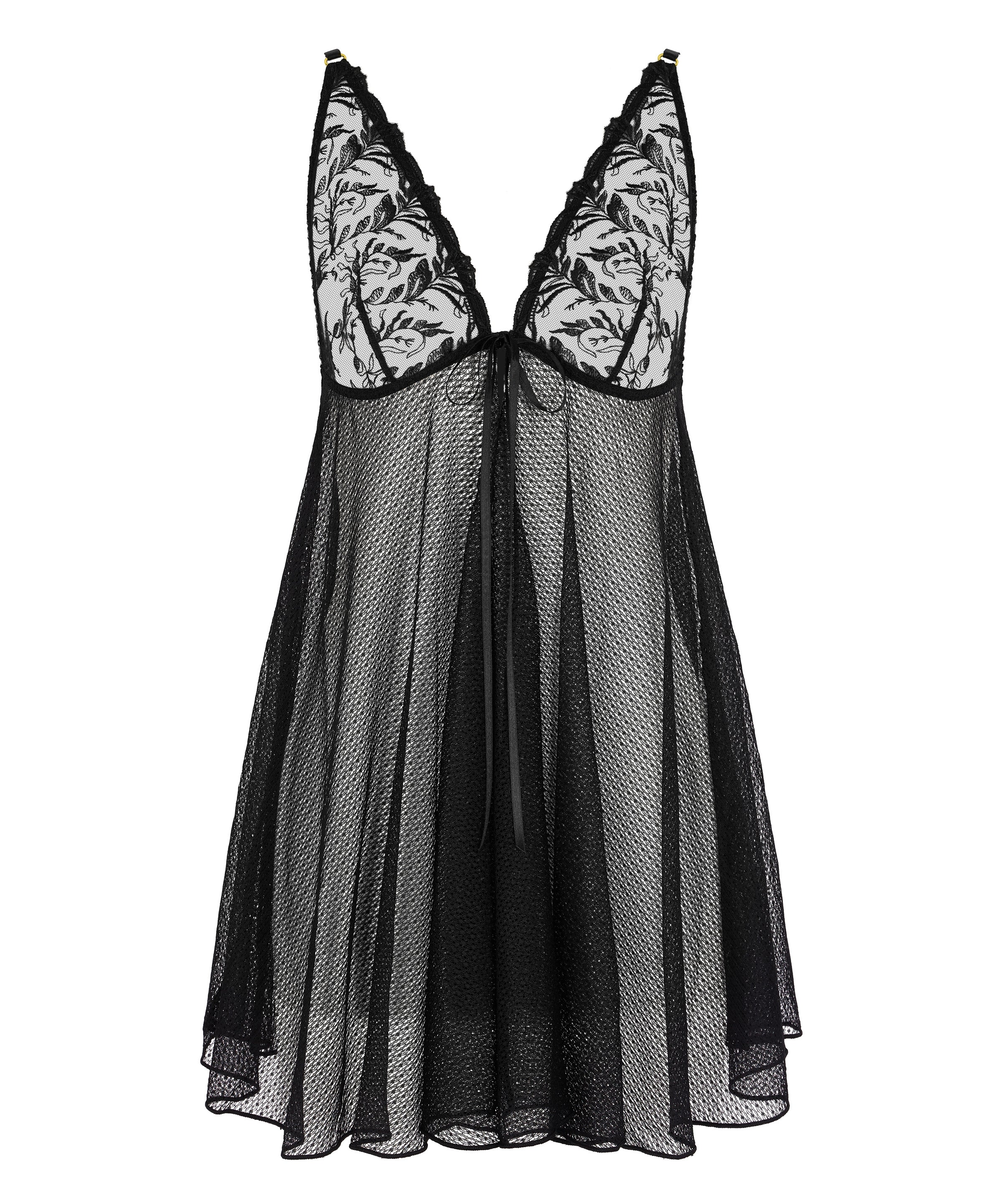 aubade-hidden-treasure-babydoll-black image 6