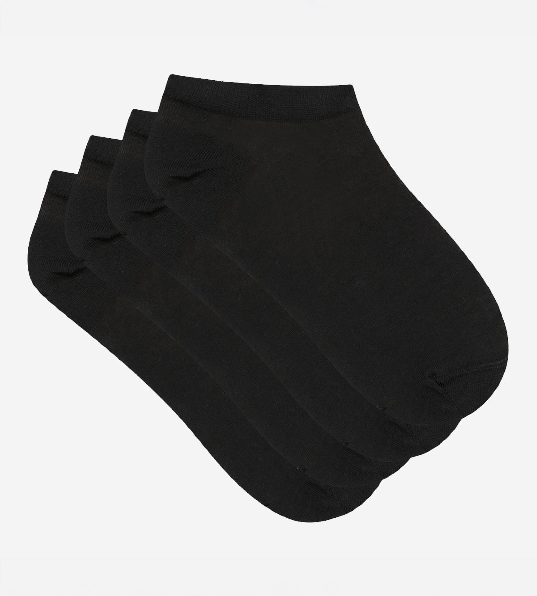 dim-lot-de-2-socquettes-invisibles-light-coton-noires-femme image 2