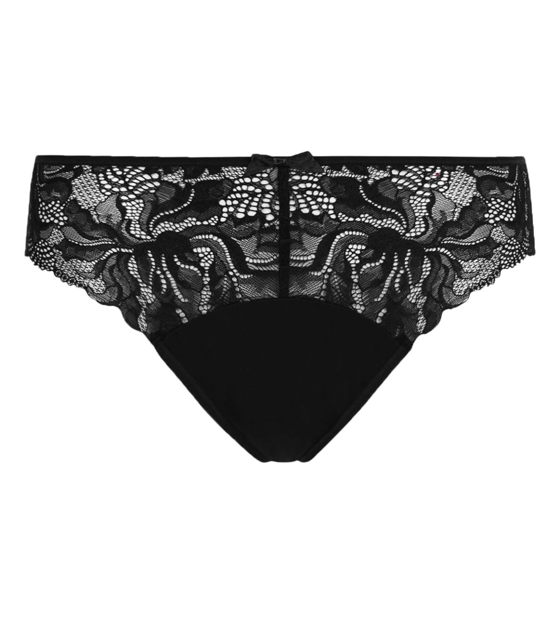 dim-generous-essentiel-culotte-femme-microfibre-dentelle-noire image 4