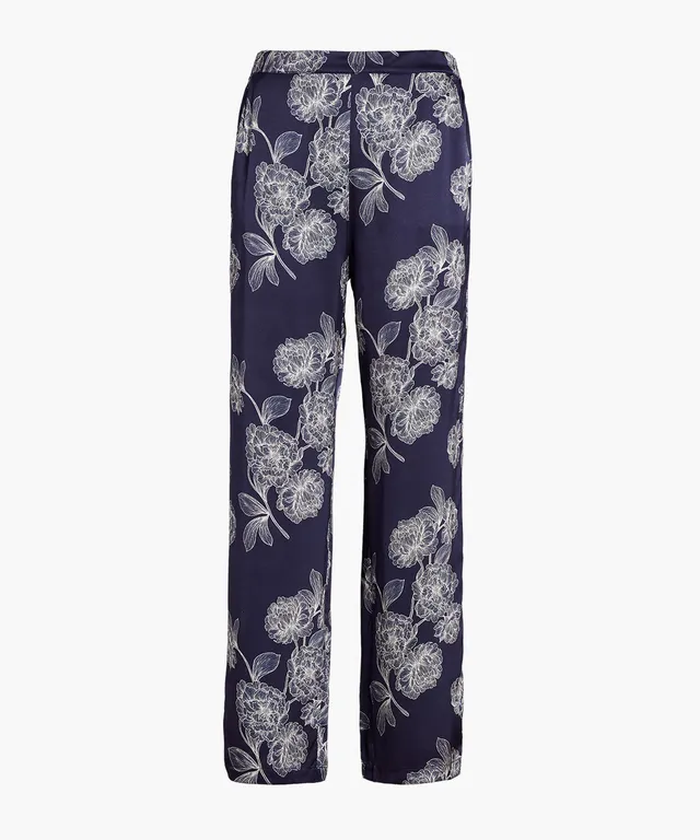 aubade-toi-mon-amour-pantalon-de-nuit-blau-night-soie image 1