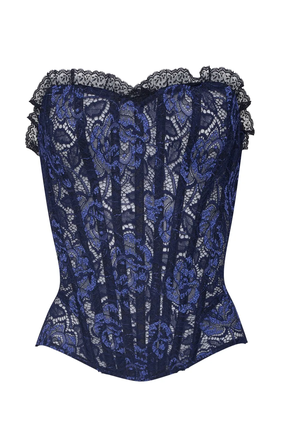 cadolle-malia-corset-bleu-nuit-en-dentelle-fran-aise image 1