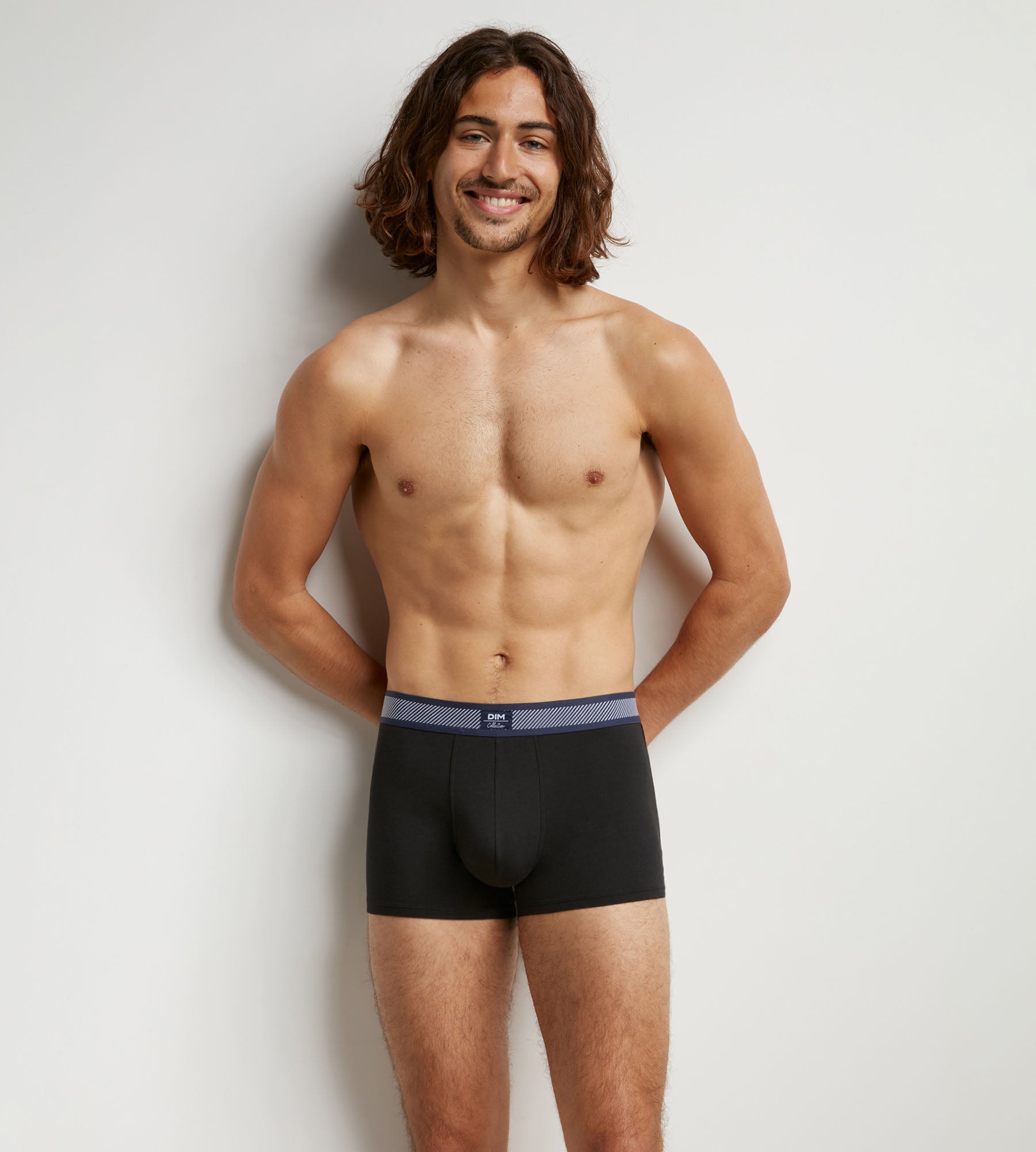 dim-smart-boxer-homme-en-coton-modal-noir-ceinture-ray-e image 1