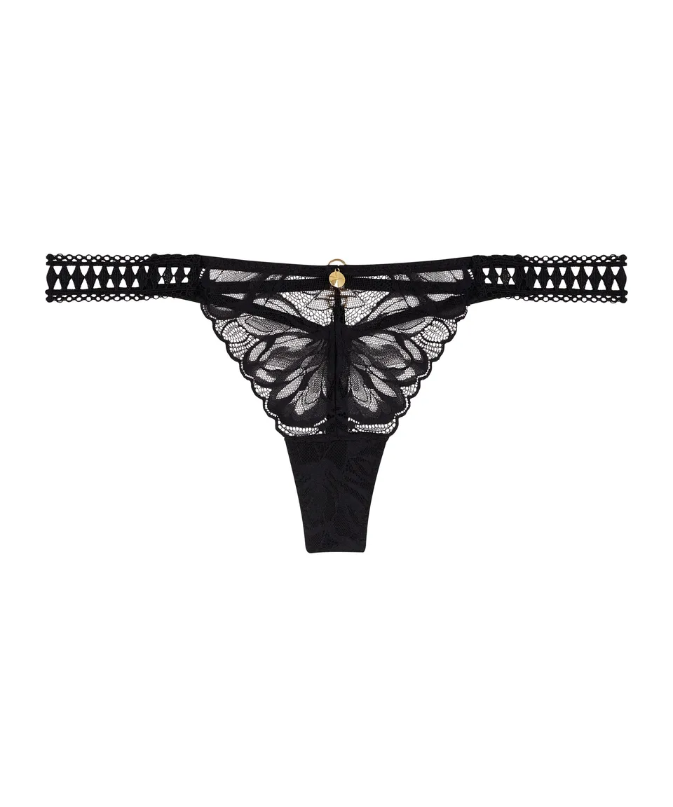 aubade-after-hours-string-en-dentelle-noir image 1