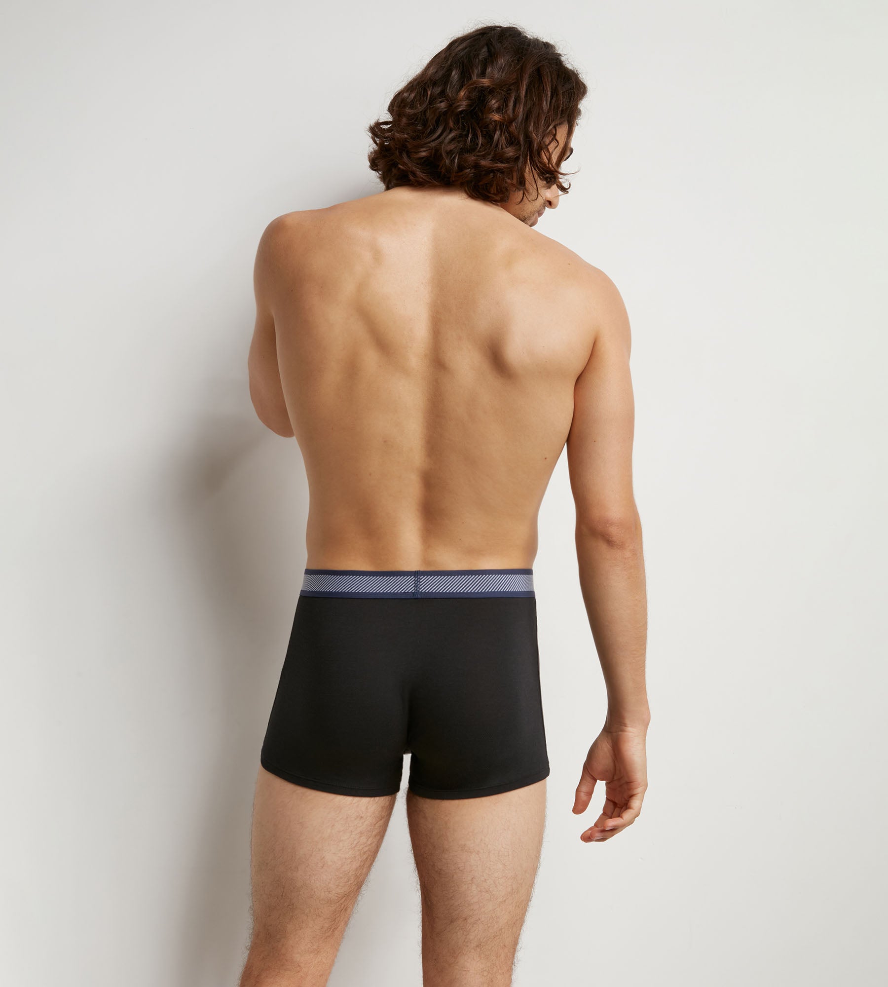 dim-smart-boxer-homme-en-coton-modal-noir-ceinture-ray-e image 2